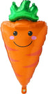 8 Pack Cute Carrot Balloons Farmer Vegetable Decoration Fruit Veggie Farm Food Party Supplies For Birthday Picnic