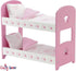 14 Inch Set 2 Sets 14 Emily Rose Doll Bunk Bed - Pink/White Wooden Furniture with Complete Bedding - Fits Wellie