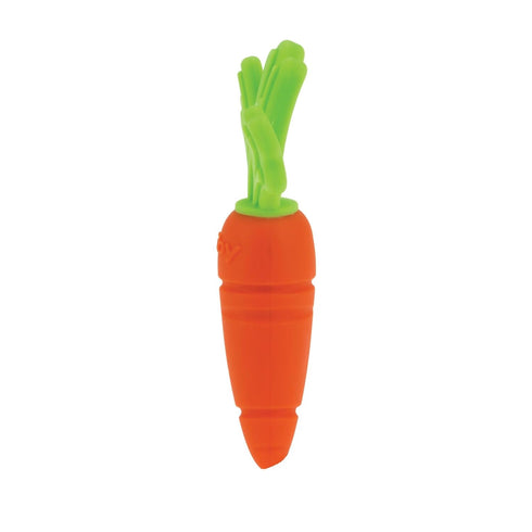 (2-Pack) 3+ Nuby Silicone Carrot Tube Teether and Messaging Infant Teether - Baby Teething Toy - Months