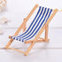 3pcs 1:12 Miniature Foldable Wooden Beach Chair, Mini Deck Chair, Indoor Outdoor Furniture Accessories with Red/Blue