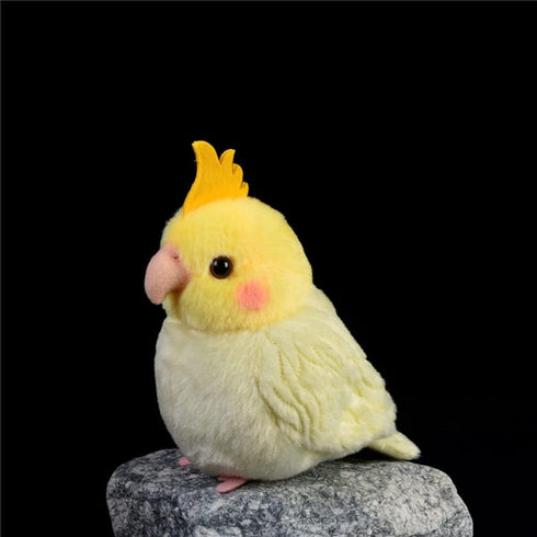 Nohito 4.9'' Yellow Cockatiel Parrot Plush Toy, Stuffed Animal, Cute Little Bird Gifts for Kids