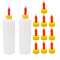 Goat Nipple and Bottles Set, 12 Pieces Small Animal Milk Drink Kit, 400 ml Lamb Feeding Bottle, White