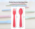 16 Pcs Kids Utensils Set - Reusable Plastic Forks and Spoons, Durable Toddler Silverware Cutlery for Lunch Box, BPA Free