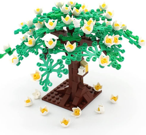 Tree Building Blocks Plant Accessories Set, DIY Building Bricks Kit Compatible with All Major Brands (with Bird)