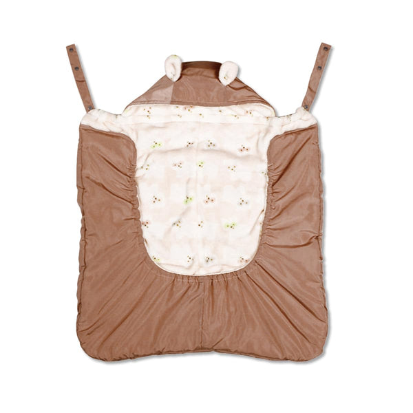 SONARIN Windproof Baby Carrier Cover,Warm Hooded Winter Cover for Baby Carrier with Coral