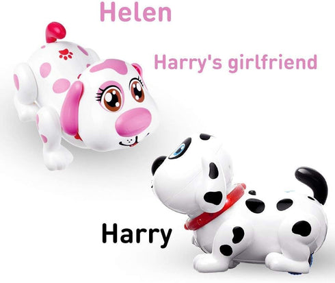 2+ WEofferwhatYOUwant Robot Dog Electronic Spanish Harry Puppy Bilingual Interactive Pet Dog Toy for Toddlers Walks