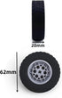 Technical Tires and Wheels Set Compatible with Major Brand Building Block Brick Toy Accessories Technical Parts Tyres Dia 62x20 (4pcs)
