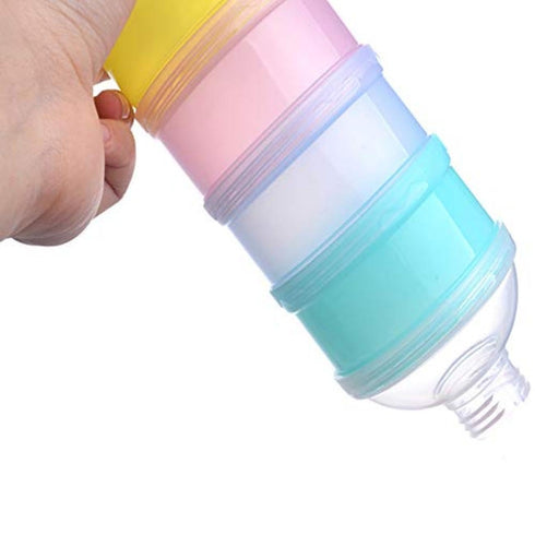 Ginwrek 4 Baby Milk Dispenser Layer Milk Powder Dispenser, Formula Powder Scoop, Infant Formula Infant Food Box