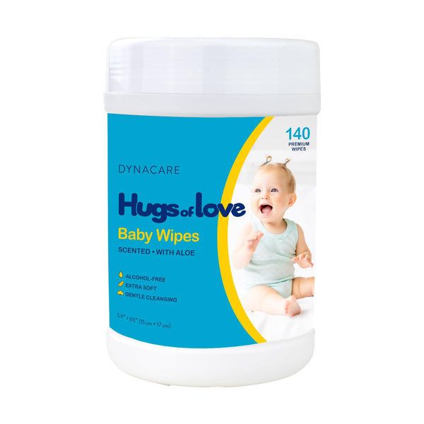Dynarex DynaCare Hugs of Love Baby Wipes - Scented - Alcohol-Free Wipes