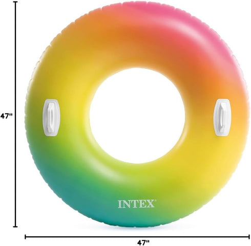 Swimming 48 inch Intex Color Whirl Pool Float Tube with Handle