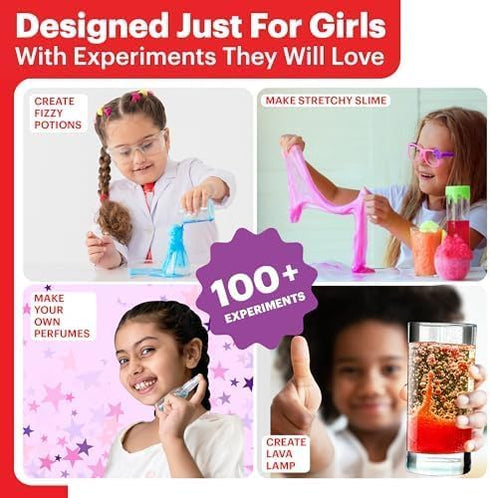 Doctor Jupiter Girls First Science Experiment Kit for Kids Ages 4-8, Birthday Gift Ideas for STEM Learning &