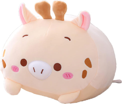 Cute Plush Deer Stuffed Animal Pillow, 8-Inch Kawaii Deer Hugging Toy, Super Soft for Kids Bedding Decor
