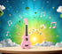 Akmiy 21 Inch 4 String Wooden Acoustic Guitar Ukulele Musical Instruments Perfect For Beginner (Pink)
