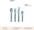 Design Letters Eat & Learn Toddler Fork, Knife & Spoon Set - 4 Design in Denmark, BPA/BPS Free, Green