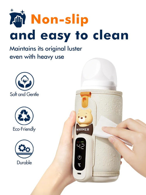 ENERGYMAMI Portable Bottle Warmer for Travel, Baby Bottle Warmer for Breastmilk & Formula, Milk Warmer on the Go