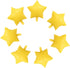 ZHENGYE 10 Pcs Yellow Star-Shaped Foil Balloons, 18 Inch Happy Birthday Party Decoration