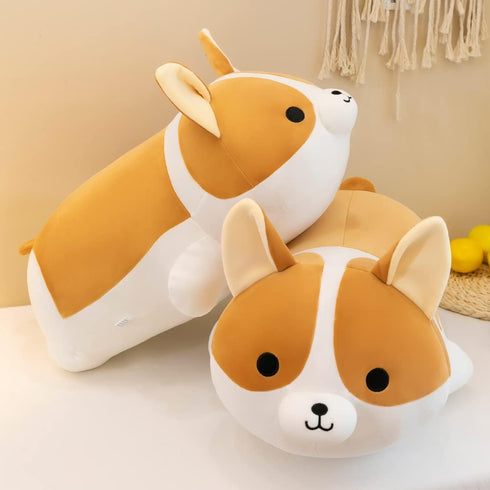 Corgi Stuffed Animal Soft Plush Dog Toys, Cute Shiba Inu Akita Pillow Gifts for Kids and Girls (31.4 inch)