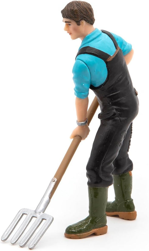 Papo Hand-Painted Farmyard Friends Gardener Figurine, 39216, Collectible for Children, 3 Years Old+