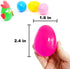 UMEELR 150PCS 2.4" Plastic Easter Eggs, Empty Eggs Fillable, Colorful Bright Egg Bulks for Easter Hunt Party Favor