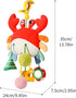 Vamotto 0-12 Crab Car Seat & Stroller Toy for Babies Months, Sensory Hanging Toy with Rattle, Mirror, Squeaker