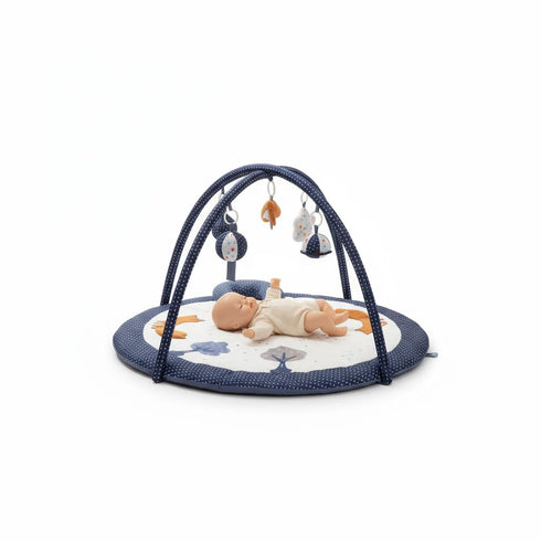 LULLABY COTTON Baby Play Gym Mat,Tummy Time Mat - 100% Cotton Soft Playmat with