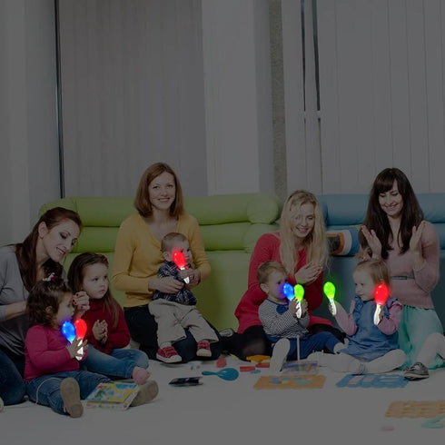 Pack 3, ArtCreativity Light-Up Color Changing Maracas, of Flashing LED Music Hand Shakers, Fun Noise Makers and Toy