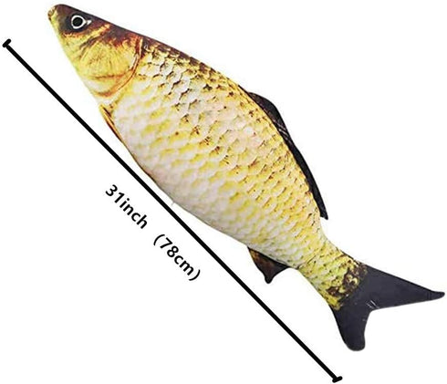 JULAN 3D Giant Soft Fish Cushion Pillow, Carp Plush Pillow Stuffed Toy for Home Decoration