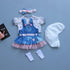 Reborn Baby Doll Clothes for 17-22 Inch Newborn Girl, Outfit Accessories with Denim Skirt 5pcs Set