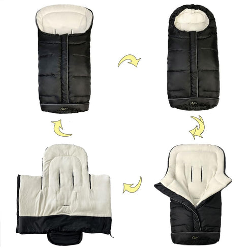 CozyMe 3-in-1 6M 36M, Winter Stroller Blanket Evolution, Stroller Footmuff, Waterproof Toddler Stroller Bunting Bag