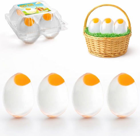 Namre' Squishy Ball Funky Splat Eggs (4-Pack) Namre Clear Egg Yolk Stress Relief