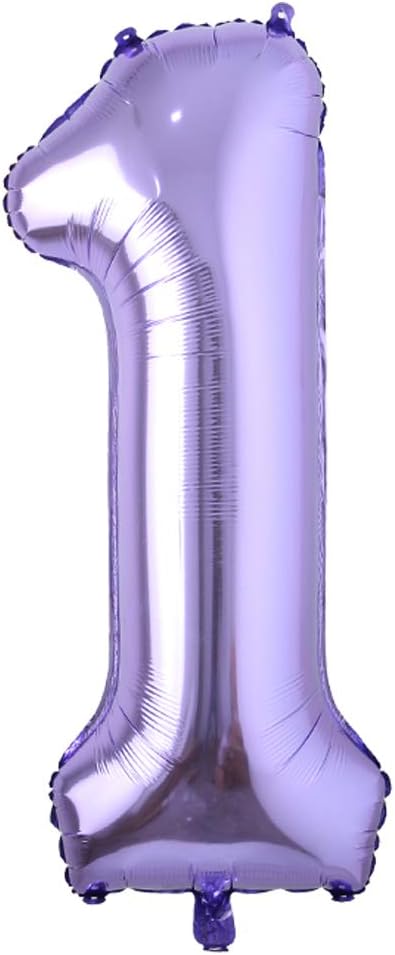 40inch Purple Helium Foil Number Balloons, Large Inflatable Figures for Baby Shower, Birthday, Wedding Decoration