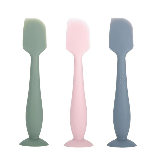 3 Pack Baby Diaper Cream Spatula Applicator, Soft Silicone Butt Paste Spatula with Suction Cup Base