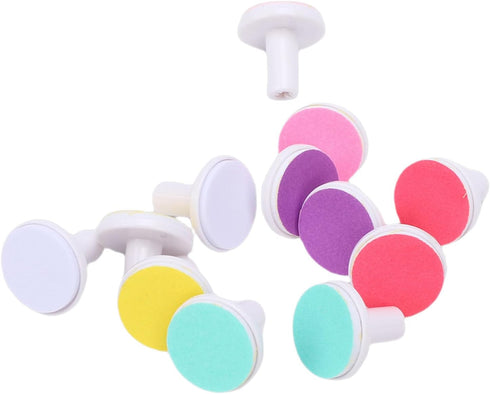 GEERYZHE 12 Trimmer PCS Baby Nail File Pads - Electric Nail Replacement Heads with Fine & Coarse Grits for Newborns