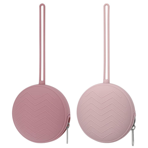 2 Pack Silicone Pacifier Holder Case, BPA Free Newborn Baby Pouch for
