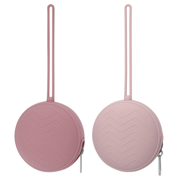 2 Pack Silicone Pacifier Holder Case, BPA Free Newborn Baby Pouch for