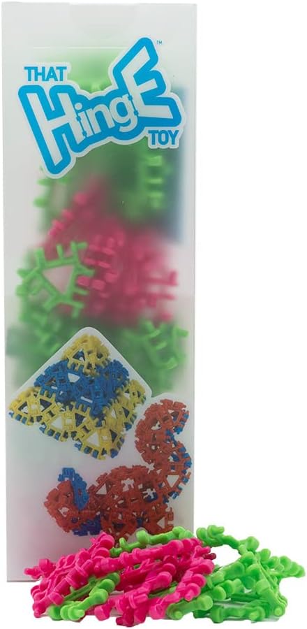 That Hinge Toy 82 Piece Green + Pink Set, Animal + More