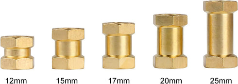 INJORA RC Hex Hub 12mm Brass Wheels Hex Hub Extension for 1/10 RC Crawler Axial SCX10 90046 D90