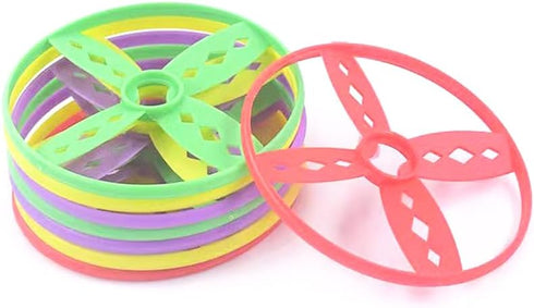 12PCS Flying Disc Launcher Toy, Manual Capture Game for Kids, Outdoor Toys for Toddlers Ages 3-8