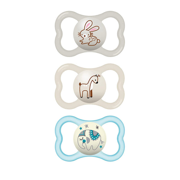MAM Air Night & Day Baby Pacifier, for Sensitive Skin, Glows in