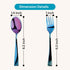 Ahimsa Stainless Steel Forks & Spoons, Kids Utensil Set, 100% BPA Free & Dishwasher Safe (Iridescent Blue)