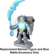 Replacement Part for Imaginext Playset Inspired by DC Superfriends - HGX97 ~ Replacement Poseable Batman Figure and Blue Battle Accessory