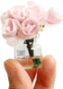 Zhuluck 2 1:12 Pcs Dollhouse Miniature Flowers Dollhouse Mini Vase with Flower Dolls House Flower Glass Vase Scale