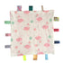 Pink Baby Tag Comforter Taggy Blanket - Security Blanket with Multi-Coloured Tag, Taggy Plush Comforter - Pale Pink Textured Underside by G-Tree