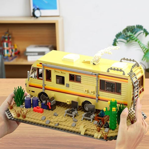 Breaking RV Adventure Building Set, MOC Upgraded Classic Scene, Compatible with Lego, for Adults and Avid Fans