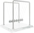 Newton's Cradle Pendulum with 7 Balls - Balance Ball 60+ Sec Swingtime Glass Base Science Gadget for Home & Office