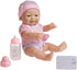 7 Set 12" 2+ (18346) JC Toys - La Newborn Nursery | Piece Doll Gift | Life-Like Asian Doll with Accessories | Purple |