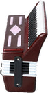 Dselvgvu 2.76"x2.36"x1.18") Miniature Accordion with Case Mini Musical Instrument Accordion Replica Collectible