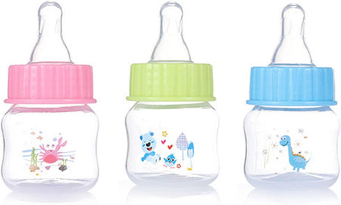 QERPON 1.7oz Baby Bottle Portable Baby Nursing Bottle Wide Neck Natural Flowing Easy to Milk Bottle for Infant Pet Dog