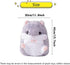 Hamster Plush Toy, Gray Hamster Stuffed Animal Pillow, Birthday Xmas Gift for Kids (15.7''x11.8'')