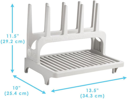 100% countertop PopYum Seattle Gray Space Saving Drying Rack from Recycled Bottles, for Baby Bottle, Plastic Bags